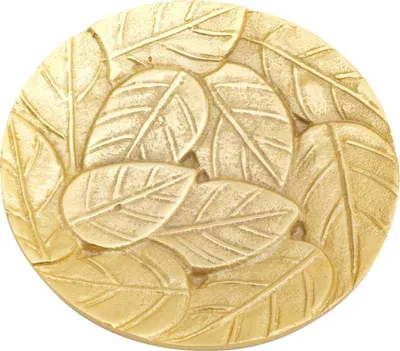 Produktbild von Rustikaler Kerzenteller Blattschale Ø12cm Aluminium Gold Untersetzer Dekoration