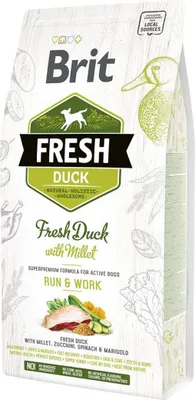 Produktbild von Brit Fresh RUN & WORK, Adult, Ente, 2,5 kg