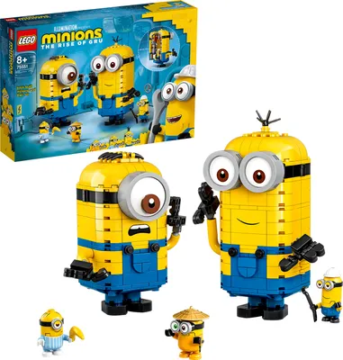 Produktbild von LEGO 75551 Minions Minions-Figuren Bauset mit Versteck, Spielzeug für Kinder ab 8 Jahre mit Figuren: Stuart, Kevin & Bob