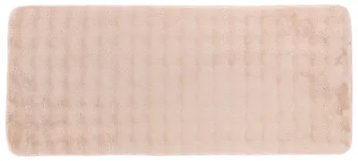 Productafbeelding van TENDANCE Badmat, badtapijt, douchemat, 50 x 120 cm, roze, met een vachtlook. Badmat