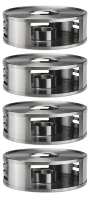 Produktbild von 4er Set Edelstahl Stövchen Inkl. Teelichthalter Teewärmer Speisenwärmer Tee Kaffee Warmhalteplatte Teekanne Kaffeekanne