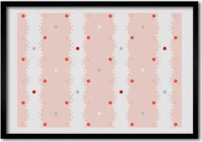Produktbild von Bild - Bilderrahmen - 100 cm x 70 cm - MDF - Rahmen - Foto - Wandkunst Bunte Punkte Hintergrund