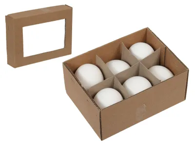 Produktbild von 6 Hühnereier ausgeblasen  weiß ca 6cm natur Eier Ostereier Ostern basteln