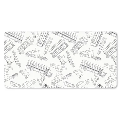 Produktbild von MuchoWow® Schreibtischunterlage Muster - Auto - Lkw 80x40 cm - XXL Mauspad - Gaming Mauspad