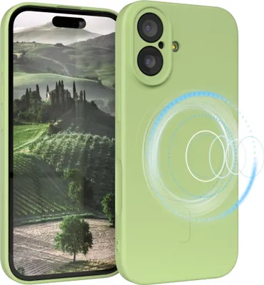 Produktbild von EAZY CASE - Silikonhülle magnetisch für Apple iPhone 17, Hülle Silikon, weich stoßfeste Magnet Handyhülle, Schutzhülle mit Kameraschutz, TPU Bumper in Grün