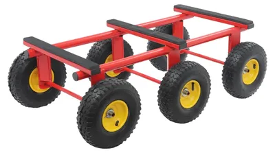 Produktbild von Schwerlastmöbelroller, 1200 lbs Tragfähigkeit, aufblasbare Reifen, Rot
