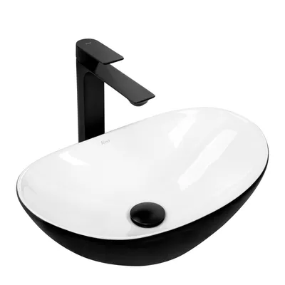 Obrázok produktu pre Umývadlo na dosku Rea ROYAL Mini Black White