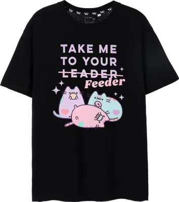 Obrázek produktu pro Pusheen - Dámské tričko "Take Me To Your Feeder" NS8404 (XXL) (černá)