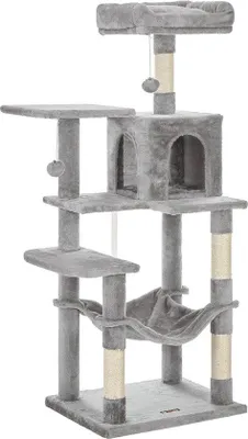 Image de Arbre à chat avec hamac - Arbre à chat - Gris clair