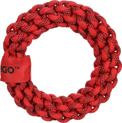 Image de Jouet pour chiens Flamingo Vokas corde anneau rouge/noir, Taille : L