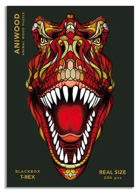 Obrázek produktu pro ANIWOOD Puzzle T-Rex L, 200 dílků, dřevo (36,6 x 28,5 x 0,5 cm), 200 dílků (1 sada)