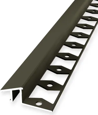 Produktbild von Rampenprofil Anpassungsprofil 12.5 x 17 x 2500 mm Ausgleichsprofil Einfasshöhe 6 - 12.5 mm Aluminium Geschlossen Gestanzt Bronze Küberit