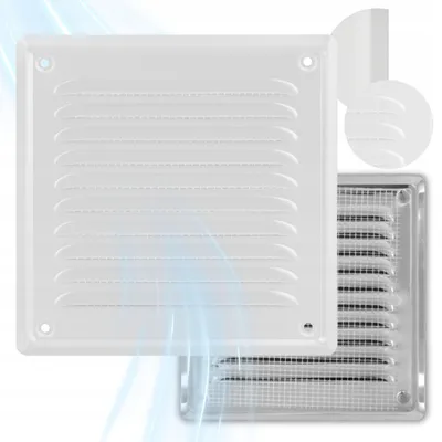 Produktbild von ADGO Metall Lüftungsgitter 0608 mit Gitter Weiß 14x14