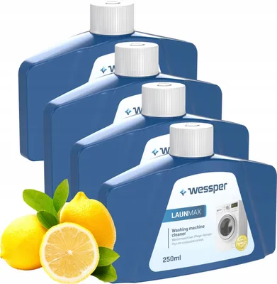 Produktbild von Wessper środek do czyszczenia pralek, cytrynowy płyn do czyszczenia pralek 4x 250 ml