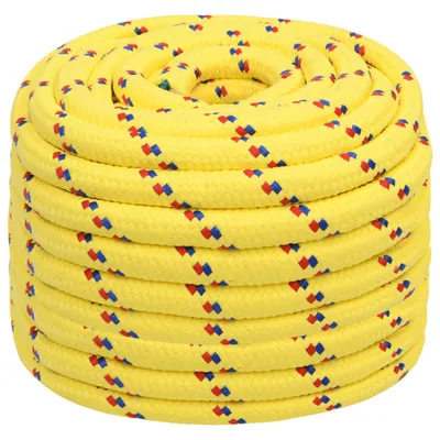 Image de vidaXL Corde de bateau jaune 20 mm 25 m Polypropylène