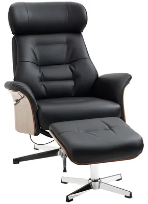 Produktbild von HOMCOM Relaxsessel mit Hocker, Fernsehsessel mit Liegefunktion Ruhesessel