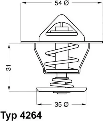 Produktbild von WAHLER Thermostat Kühlmittel 87°C für VW Golf IV Schrägheck (1J1) Golf V Schrägheck (1K1) POLO (9N) TOURAN (1T1, 1T2) Passat Variant (3C5)