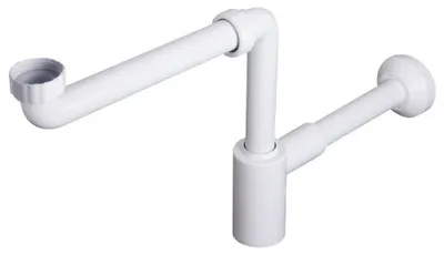 Image de Bruckner Accessories - Crono siphon de lavabo à faible encombrement, 1 1/4, bonde 32 mm, blanc 151.124.0