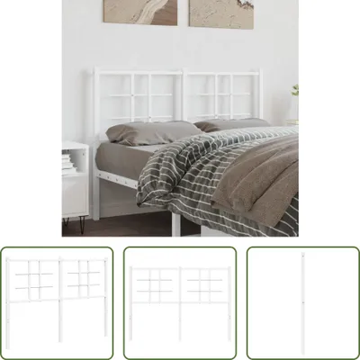 Produktbild von The Living Store Kopfteil Metall Weiß 120 cm