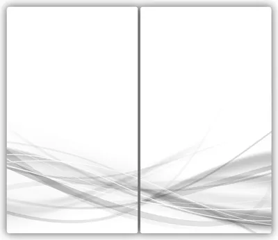 Produktbild von Tulup Glas-Herdabdeckplatte - 2x30x52cm - Glaskeramikkochfeld-Abdeckung Spritzschutz Zweiteilig Wellen Abstrakt