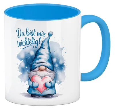 Produktbild von Du bist mir wichtelig! Wichtel Kaffeebecher in hellblau