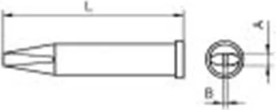 Produktbild von Weller XT B, Lötspitze, Weller, WP120, 1 Stück(e), 2,4 mm, 0,8 mm
