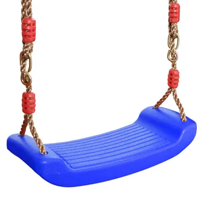 Immagine prodotto di Altalena per bambini, blu, con sedile antiscivolo, regolabile in altezza, per uso esterno