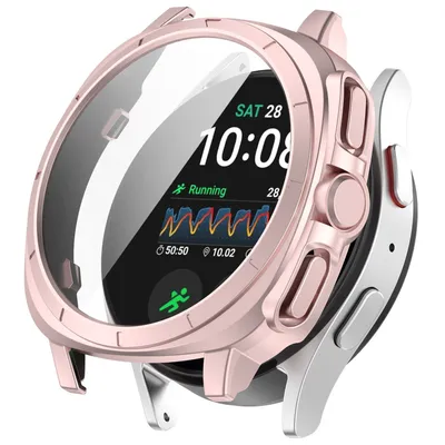 Obrázek produktu pro Pro Samsung Galaxy Watch 7 44mm Plastové pouzdro na chytré hodinky + ochranné tvrdé sklo Pink