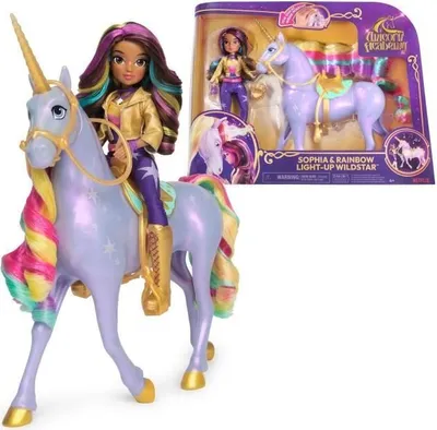Produktbild von SPIN MASTER EINHORN MIT FUNKTIONEN 28 CM WILDSTAR + PUPPE 24 CM Einhorn-Akademie