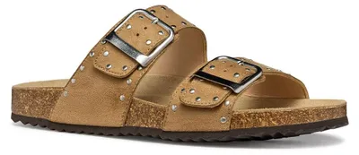 Image de GEOX BRIONIA, sandales à talons pour femme, couleur marron, taille 39