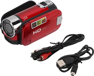 Produktbild von Videokamera Camcorder Full HD Recorder 270 ° Drehung 2,7 Zoll Farbbildschirm 16x Zoom Digitale Camcorder Rouge