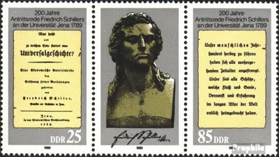 Produktbild von Briefmarken DDR 1989 Mi WZd808 (kompl.Ausg.) postfrisch 200.Jahrestag der Antrittsrede Schillers in Jena