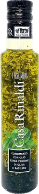Immagine prodotto di Olio extravergine di oliva aromatizzato al basilico 250 ml. - Casa Rinaldi
