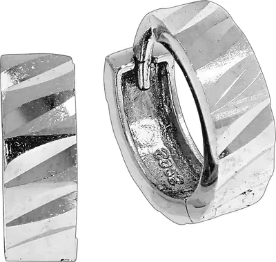 Produktbild von F Klappcreolen 925/- Sterling Silber 1,25cm weiß 025210027