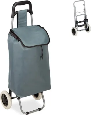 Produktbild von Famanu Einkaufstrolley mit wasserabweisender Tasche - Grau