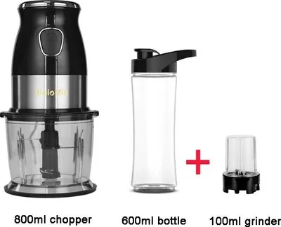 Zdjęcie produktu dla Przenośny blender - osobisty mikser do koktajli o mocy 500W - pojemność 0,6L, wolny od BPA - urządzenie do mielenia i rozdrabniania - dodatkowy pojemnik do mielenia - wtyczka europejska