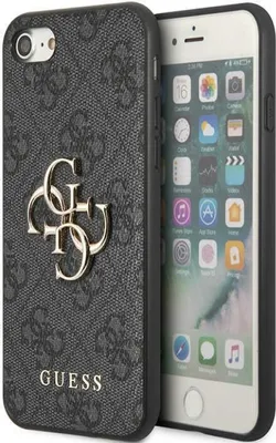 Produktbild von Guess GUHCI84GMGGR iPhone 7/8/SE 2020/ 2022 Grau/Grau Hardcase 4G Big Metal Logo Handyhülle