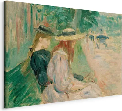 Zdjęcie produktu dla Obraz na płótnie Berthe Morisot, krajobraz, kobiety, 120x80 cm, 1 element – obrazy do salonu, nowoczesne obrazy na płótnie, wydruk na płótnie, l-F-12348-b-a