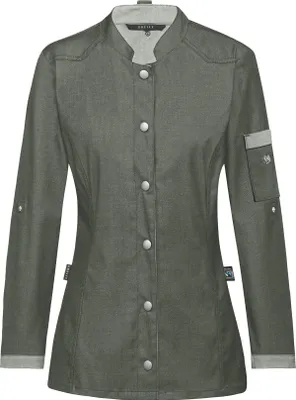 Produktbild von Greiff GASTRO-MODA Cuisine Damen Kochjacke Bikerstyle Regular Grün L