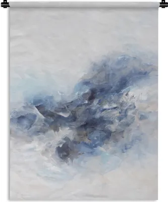 Produktbild von MuchoWow® Wandteppich Wandbehang Farbe - Malerei - Abstrakt - Blau 90x120 cm Tapisserie Dekoration Wandtuch - Wanddeko