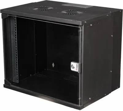 Produktbild von Equip Wandgehäuse 19" 09U 540x400mm Glastür schwarz