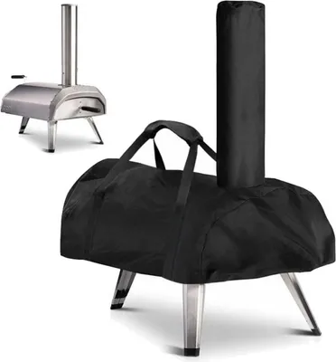 Produktbild von Pizzaofen-Abdeckung– Wasserdicht – Wetterbeständig – Oxford-Gewebe – Pizzaofen-Abdeckung – Schwarz – 81 x 42 x 21 cm, Für Ooni Karu 12