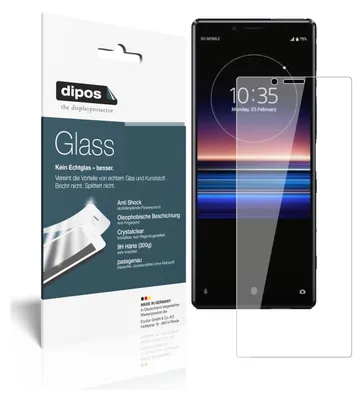 Produktbild von 2x Schutzfolie für Sony Xperia 1 - Anti-Shock 9H Folie dipos Glass Kunststoffglas