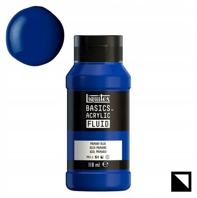 Obrázok produktu pre Liquitex Basic Fluid, akrylová farba, 118 ml, primárna modrá