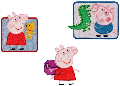 Obrázek produktu pro Peppa Wutz © Sada 3 batohů, medvídek - nášivky, nažehlovačky, nažehlovačky, nášivky, k nažehlení