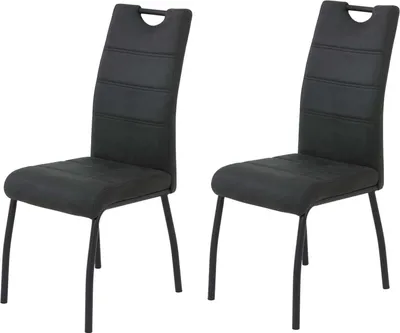 Produktbild von 2er Set Vierfußstuhl Petra - Vintage Anthrazit