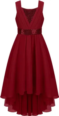Produktbild von Glitzernde Eleganz: Festliches Prinzessin Blumenmädchenkleid für Mädchen mit Pailletten - Hochzeit, Fest und Party - Größe 164 cm
