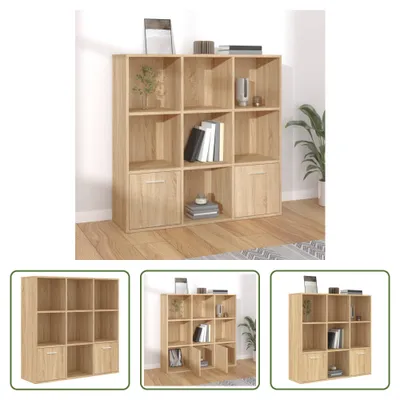 Produktbild von The Living Store Bücherregal Sonoma-Eiche 98x30x98 cm Holzwerkstoff