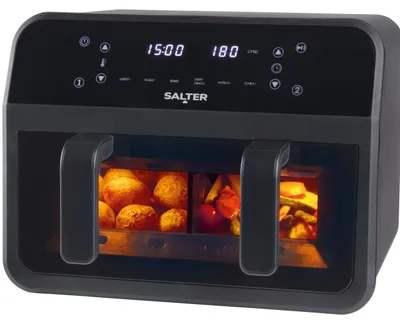 Heißluftfritteuse 7 L, Dual View, Sichtfenster, 2300 W, 6 Funktionen