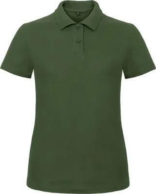 Produktbild von B&C Damen ID.001 Polo-Shirt / Polohemd, Kurzarm RW3525 (S) (Flaschengrün)